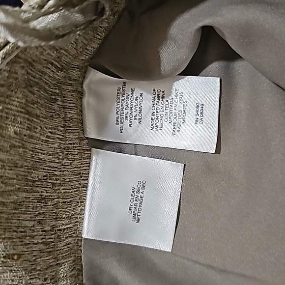 NWT Jones New York Pencil Skirt Gold Tan Pockets Back Slit 12 - Picture 5 of 8